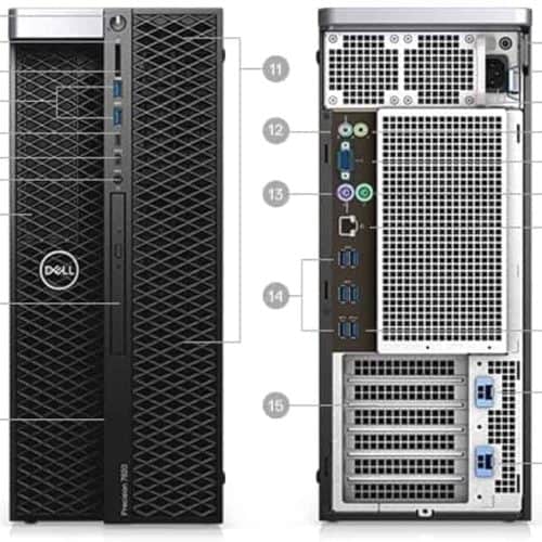 Dell Precision T7820, 2x Xeon Gold, 4x HDD 3.5po, Up to 8gb Quadro vidéo